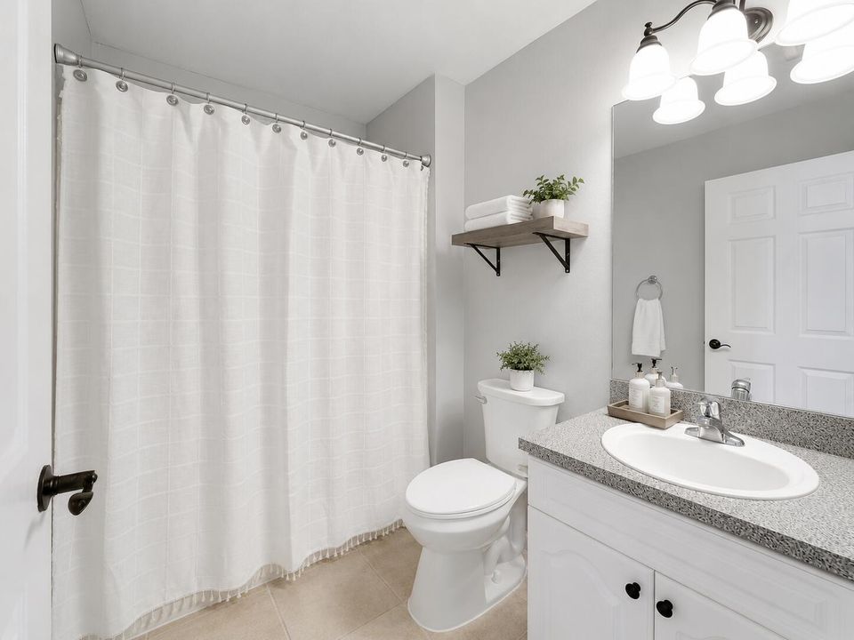 Virtually Staged Master Bathroom