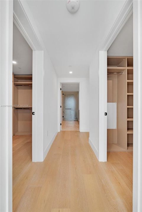 His and Hers built out closets