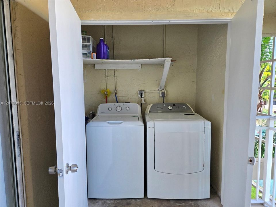 Washer & Dryer closet/balcony