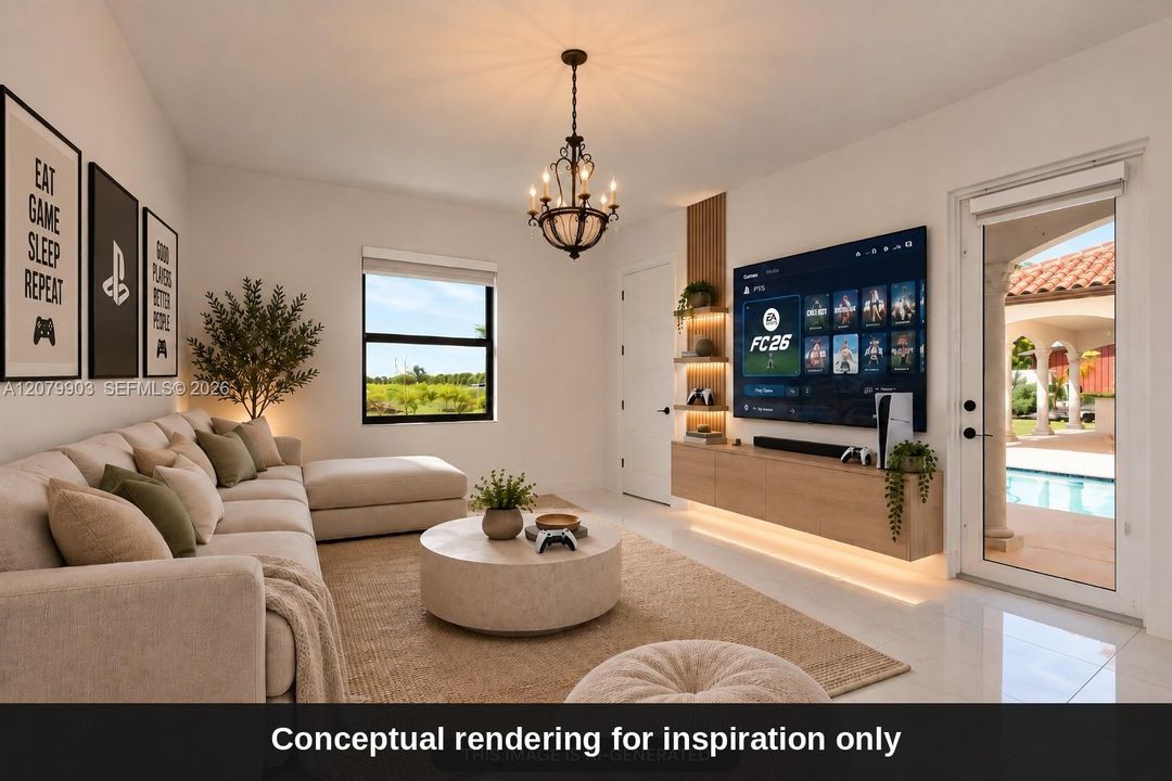 TV Room Ai Rendering