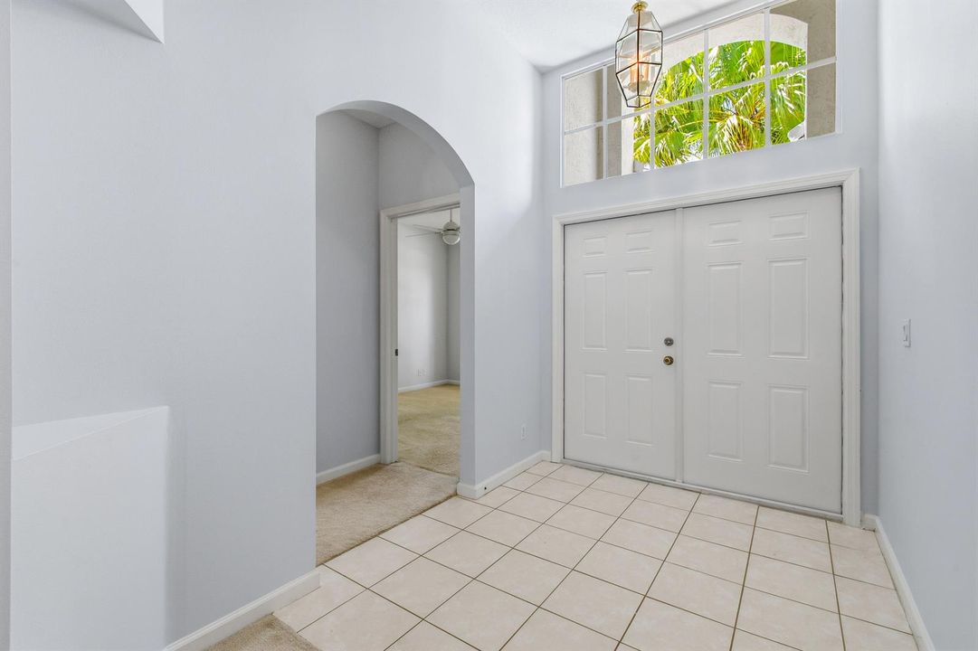 Double Door Entry with Transome Window