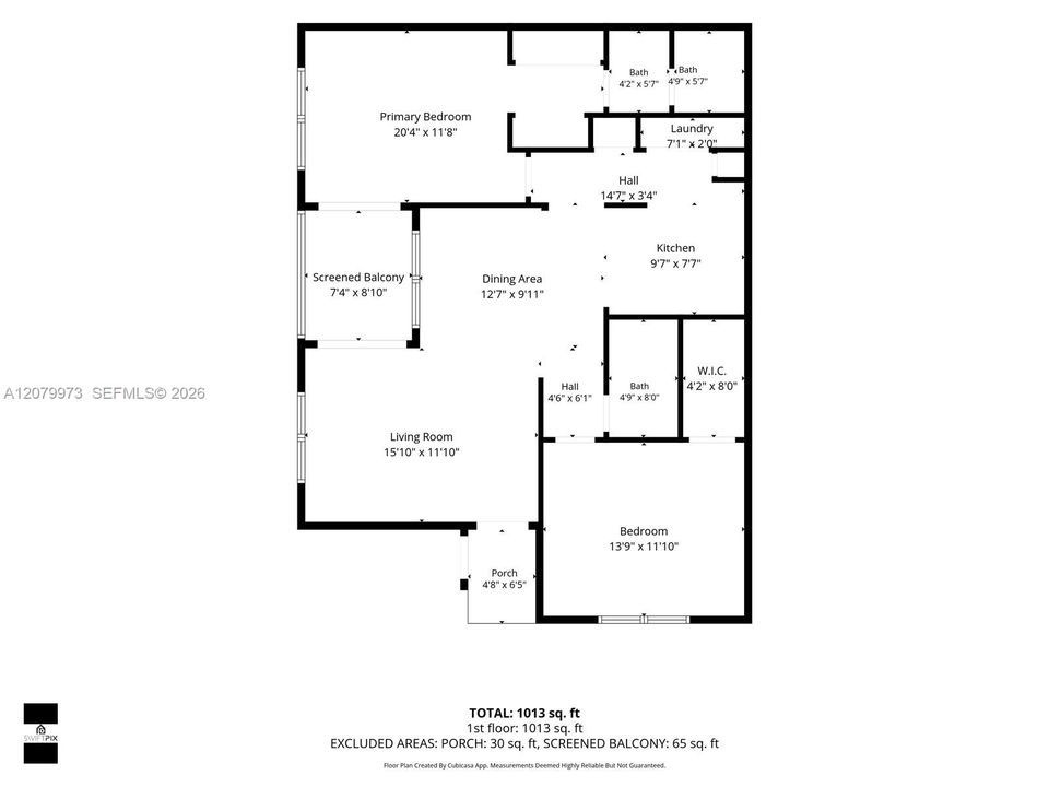 For Sale: $265,000 (2 beds, 2 baths, 1123 Square Feet)