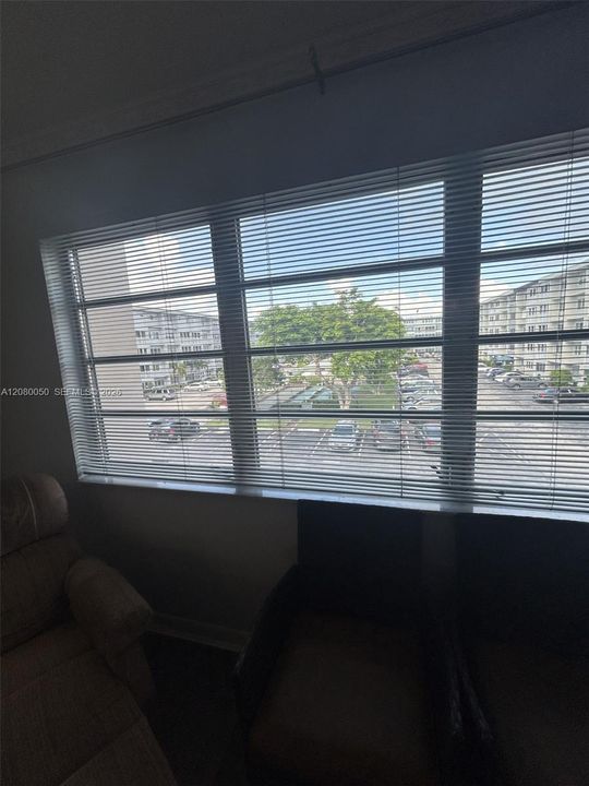 Large window with view of community area