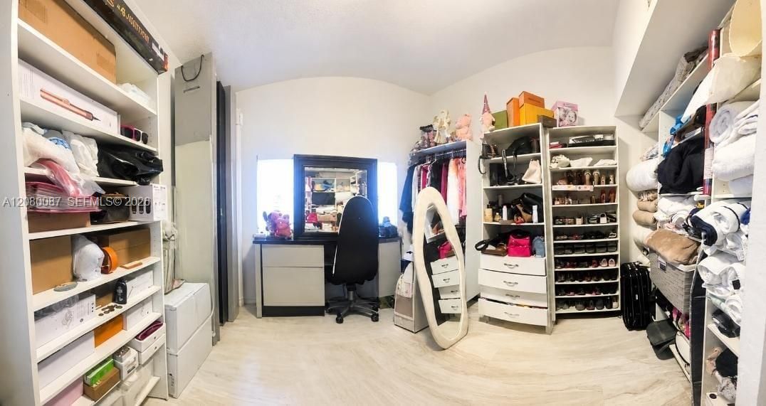 Bedroom used as walking closet
