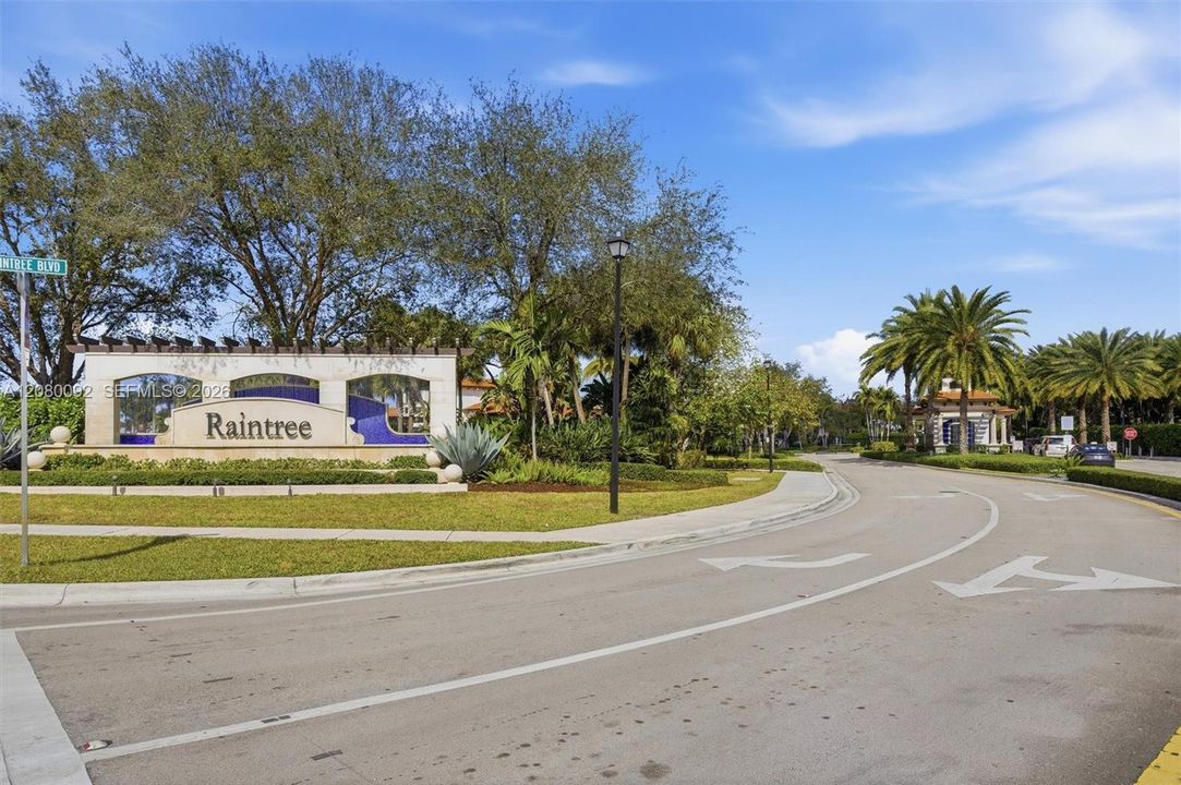 Community Sign & Exit Road