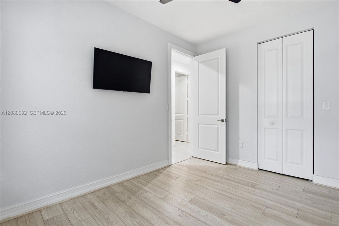 First Floor Bedroom - Notice Laminate New Laminate Floor & Closet