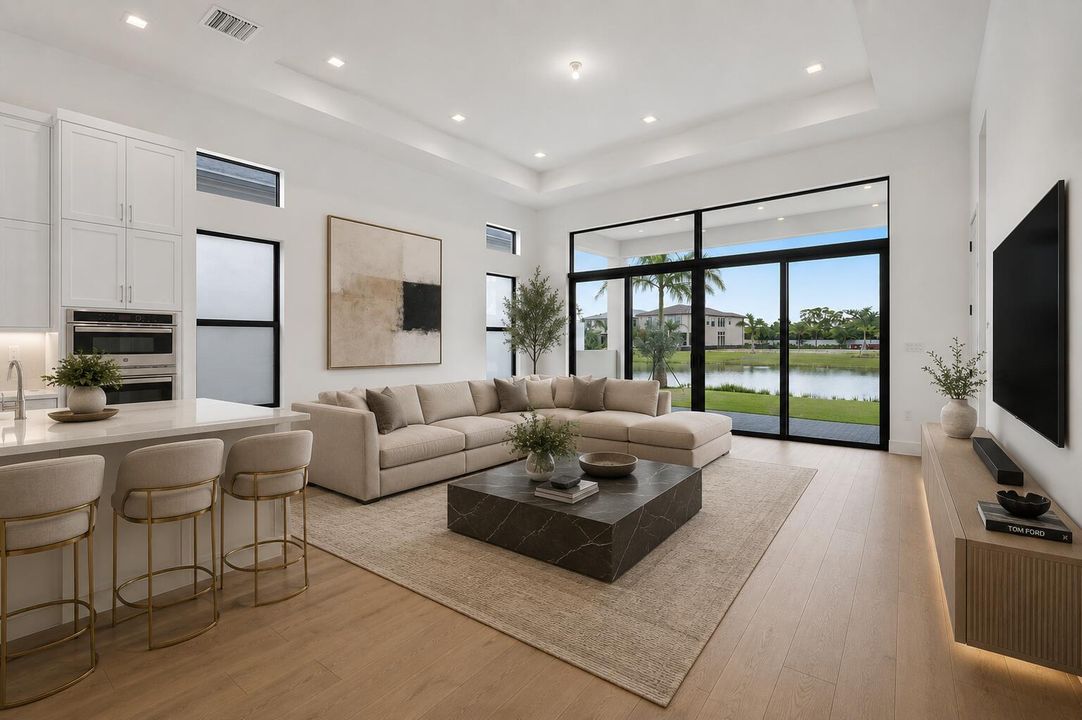 living room virtual staged