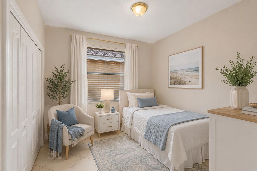Virtually staged bedroom 3