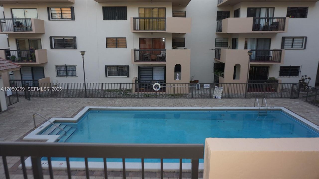 Pool view from balcony