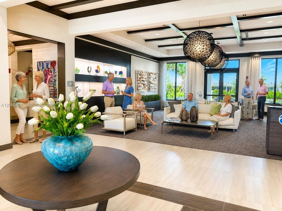 Clubhouse Digitally Staged