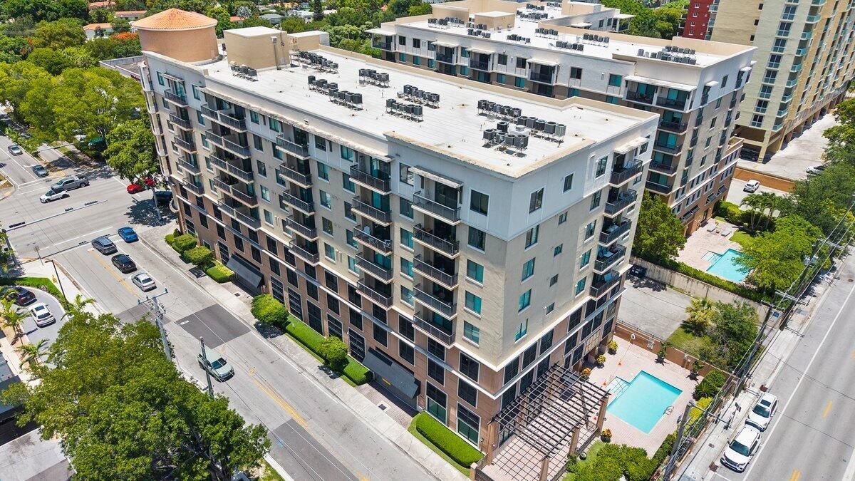 Aerial view of building