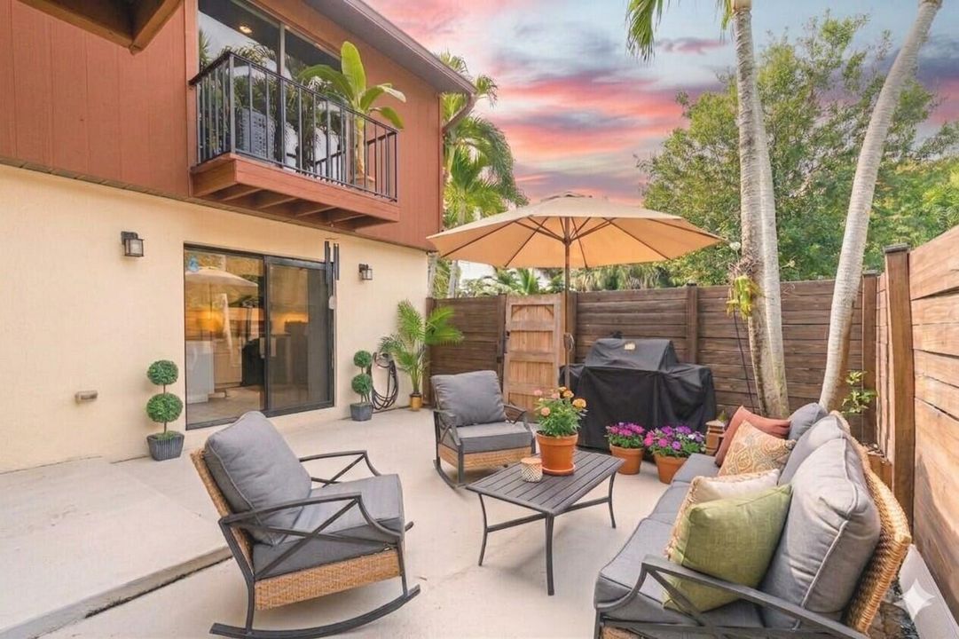 Sunset on the patio