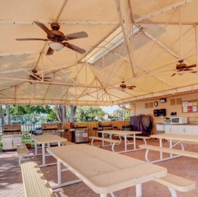 BBQ Area with 5 grills and dining area l