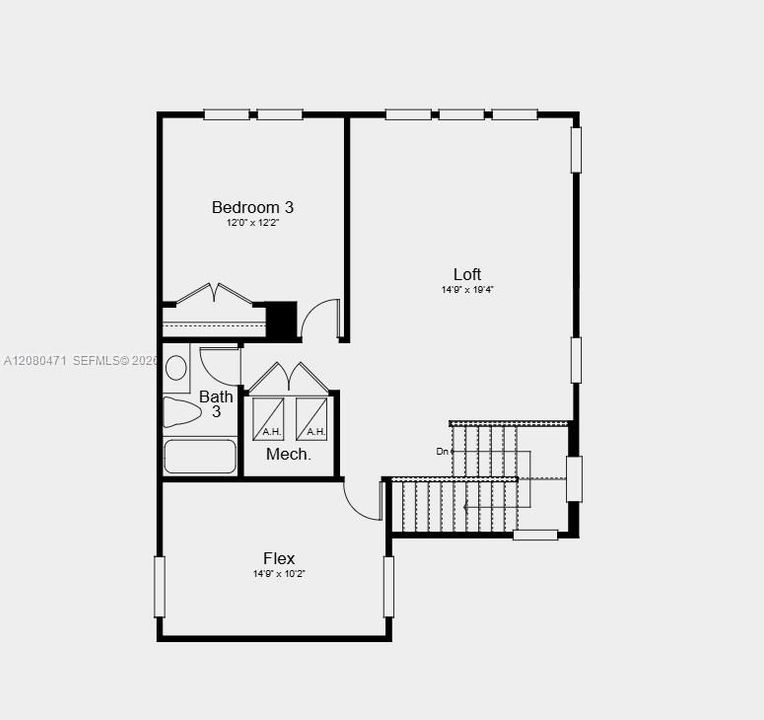 Second Floor Plan - Additional Highlights Include: gourmet kitchen, 4' garage extension, 8' interior doors, covered extended lanai, outdoor kitchen rough-in, and impact windows throughout the whole house