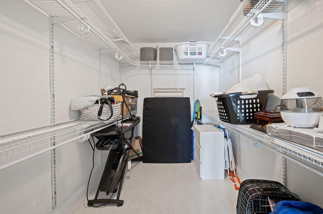 Spacious walk in closet