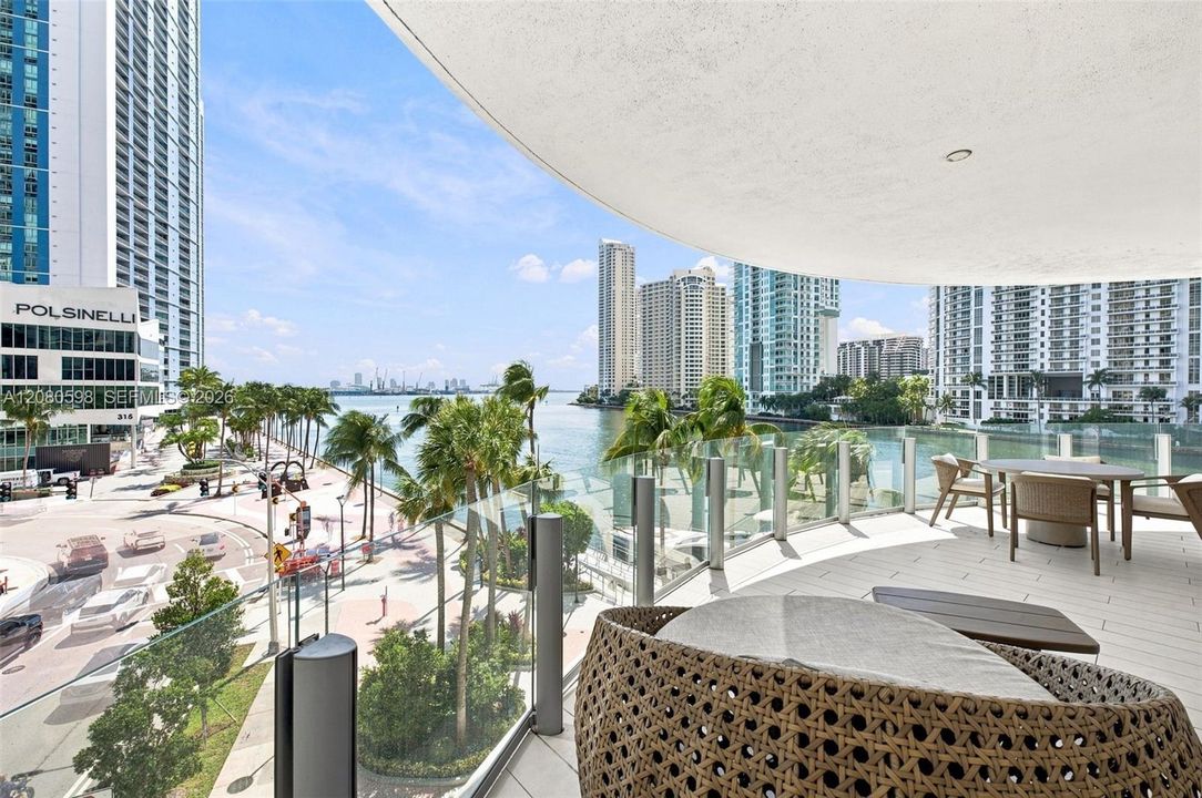 Balcony from living and dining area.