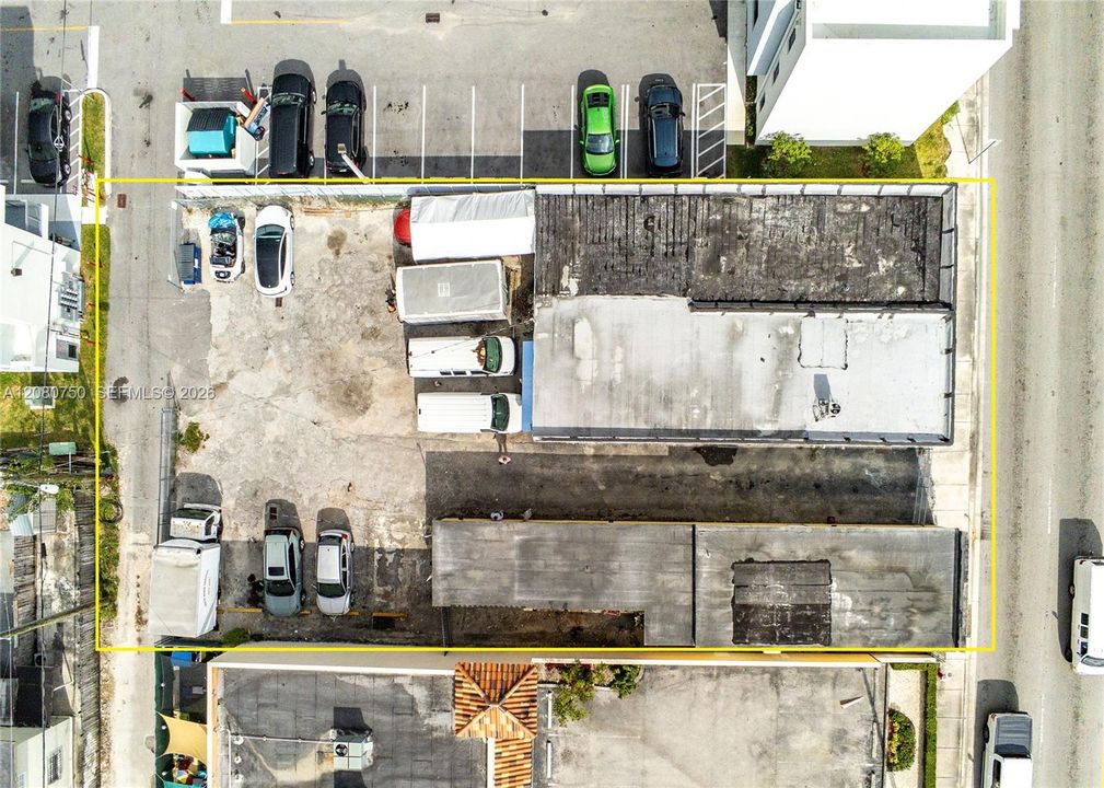 Comprehensive parcel layout detailing generous site depth, flexible operational zoning, and strong density potential steps from Hialeah’s historic entertainment and park district.