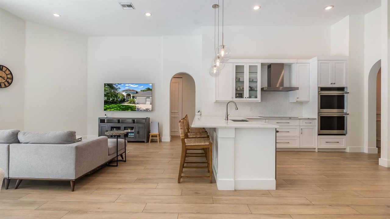 Spacious Family room off Kitchen