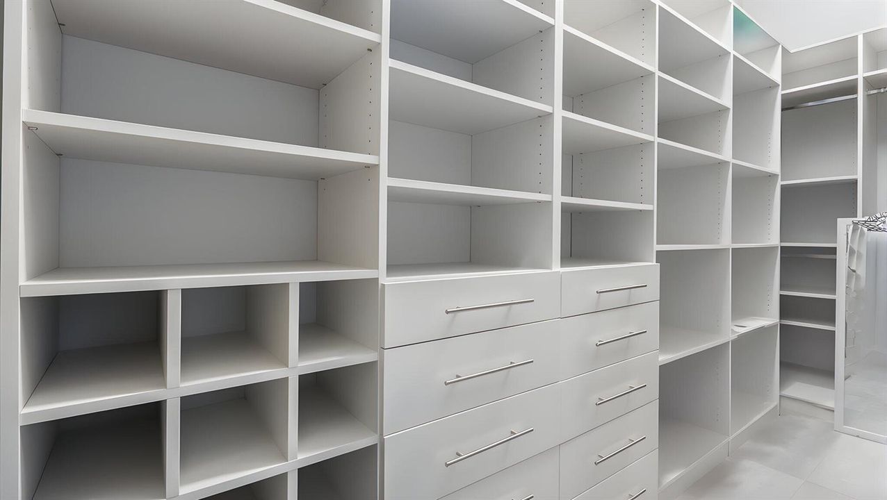 Primary bedroom closet 1