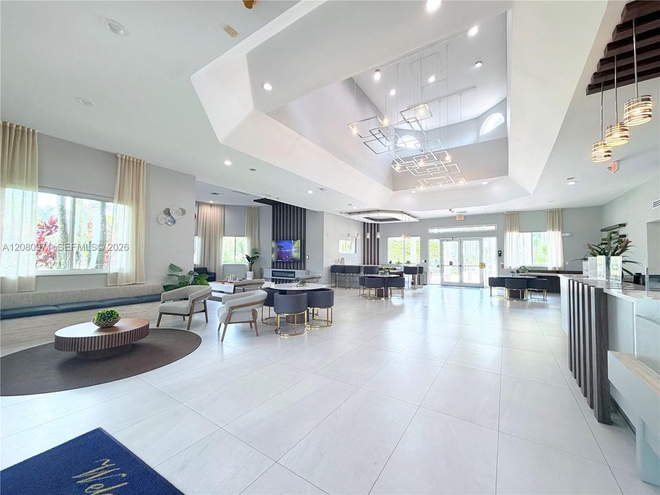 Clubhouse lobby.