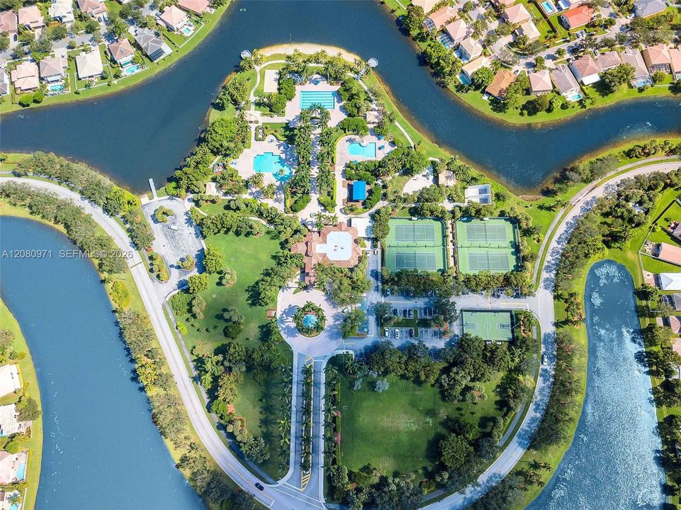 Clubhouse Aerial View.