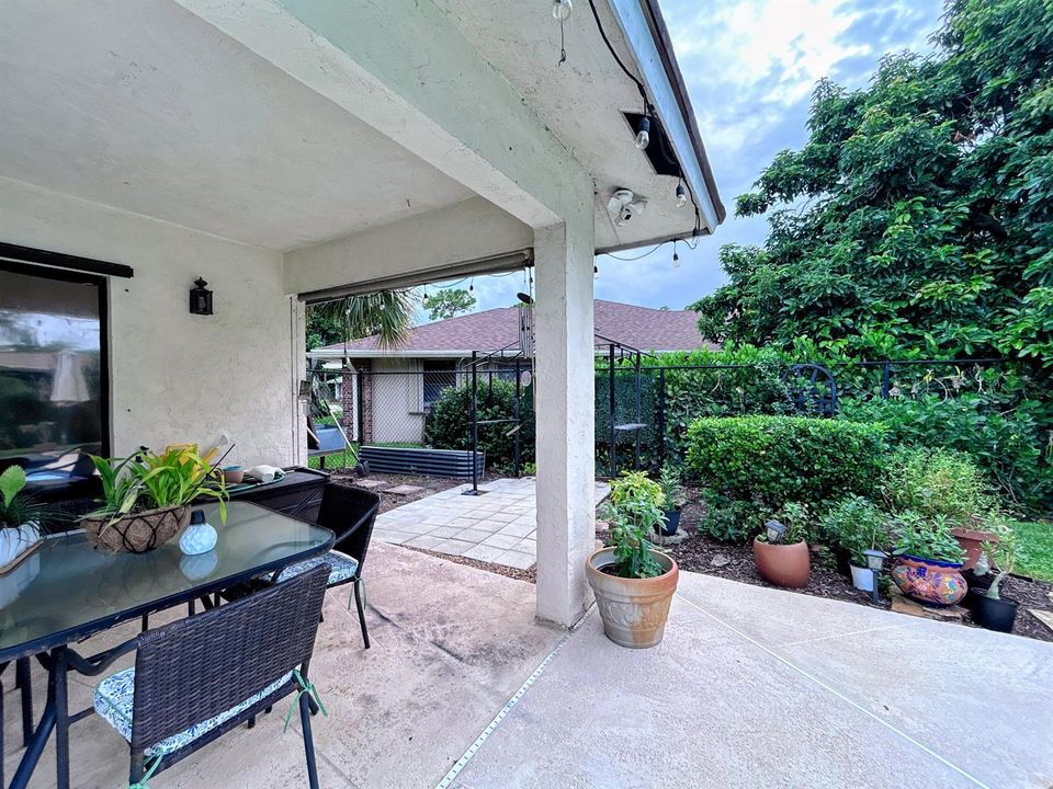 Extra patio space for gardening/pergola