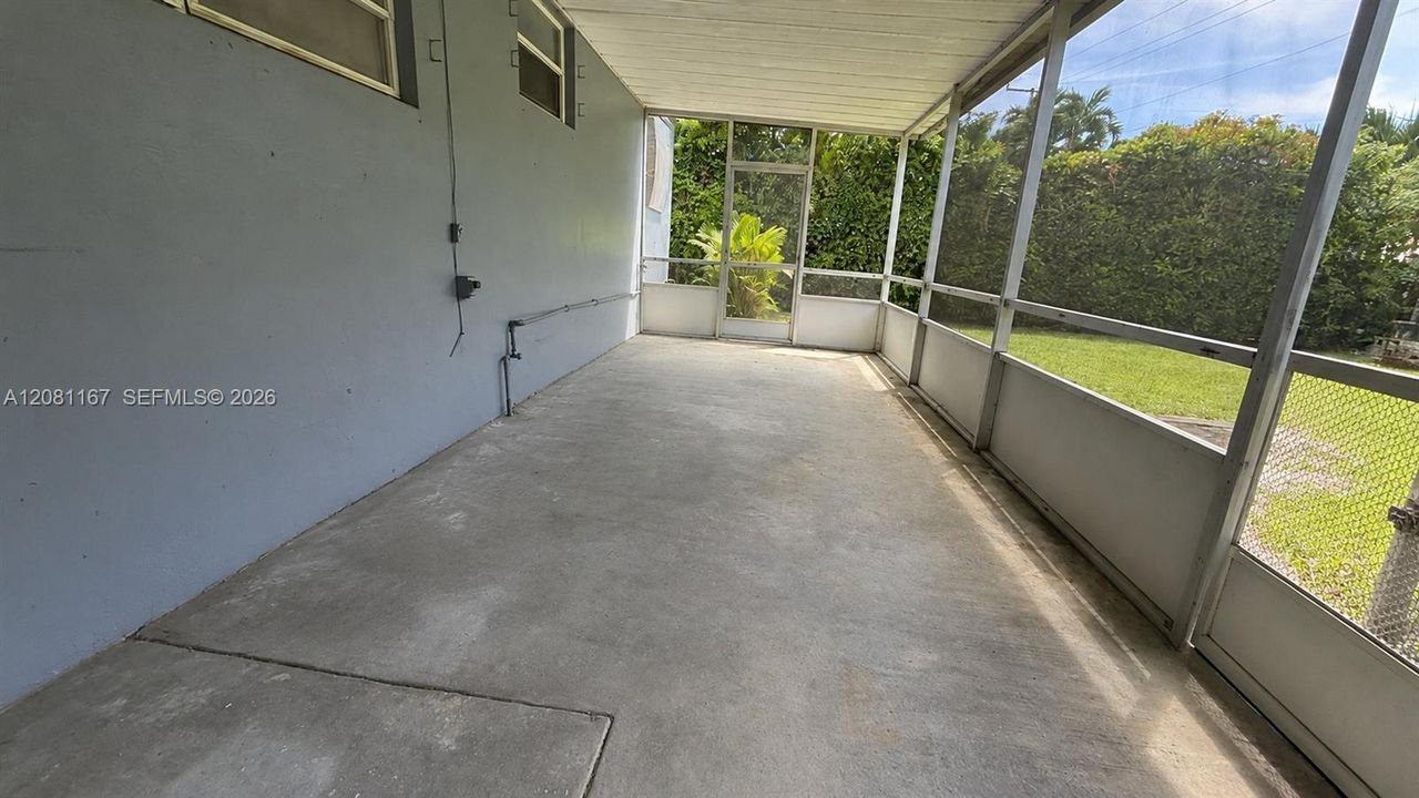 Covered patio
