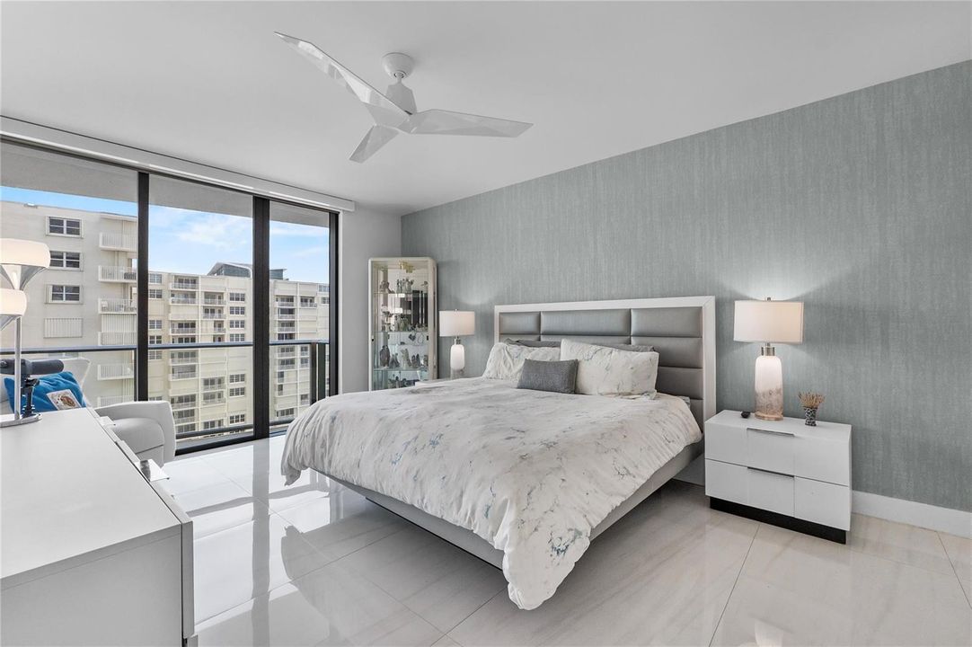 Primary Bedroom with Ocean & City Views