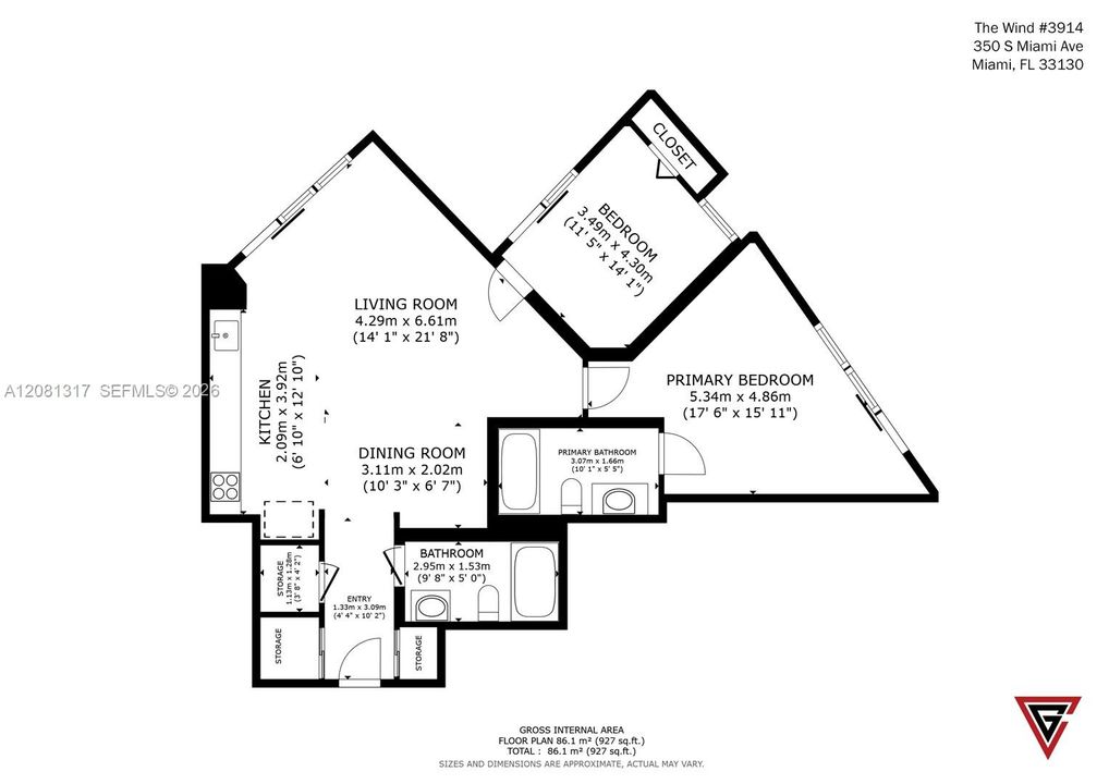 В аренду: $3,400 (2 спален, 2 ванн, 935 Квадратных фут)