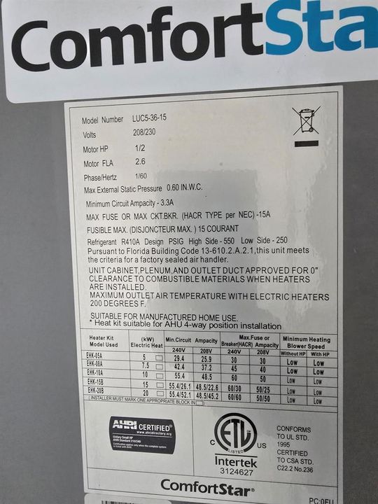 hvac label