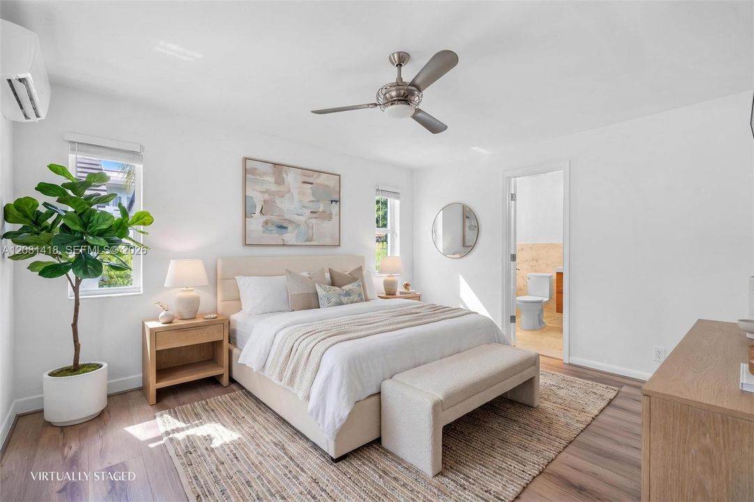 Virtually Staged – Primary suite set apart on the main level
