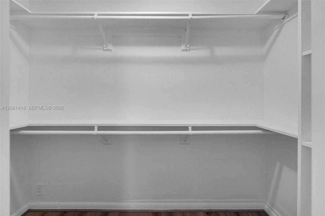 Upstairs primary suite closet