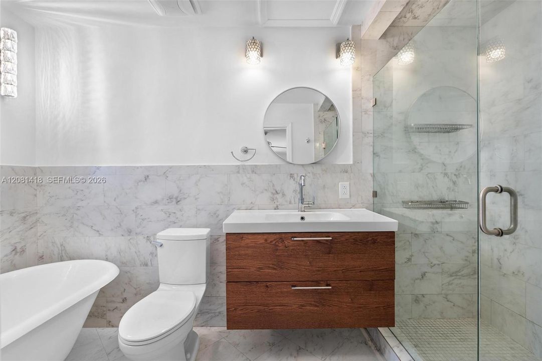 Main-level primary bathroom