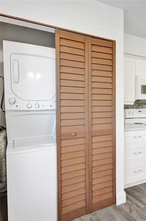 Stackable Washer and Dryer in the Kitchen