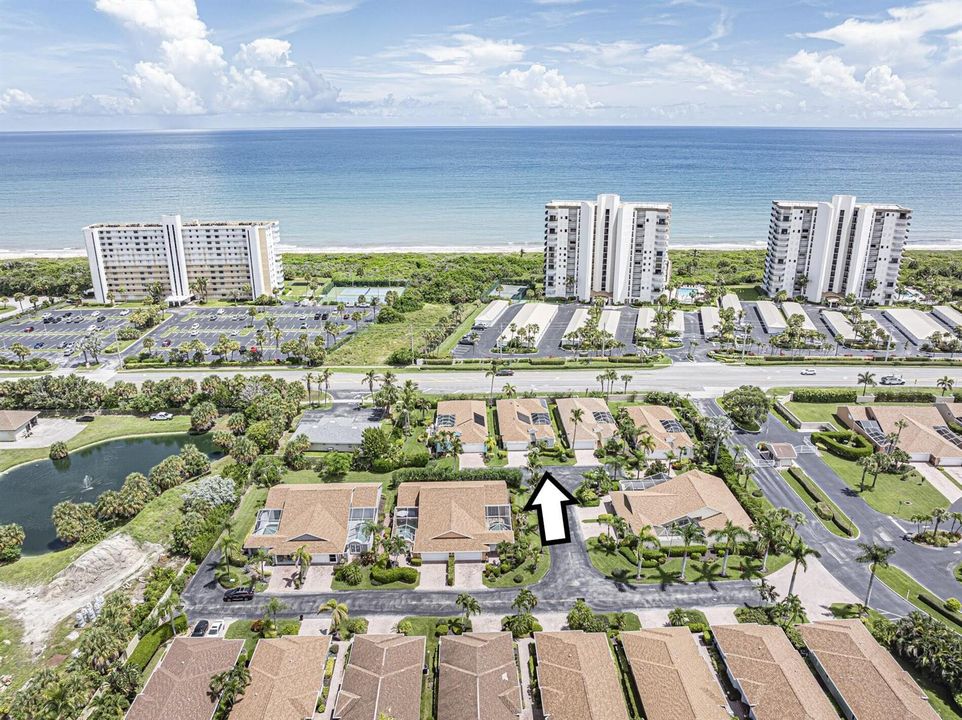 Drone Shot House Ocean Arrow