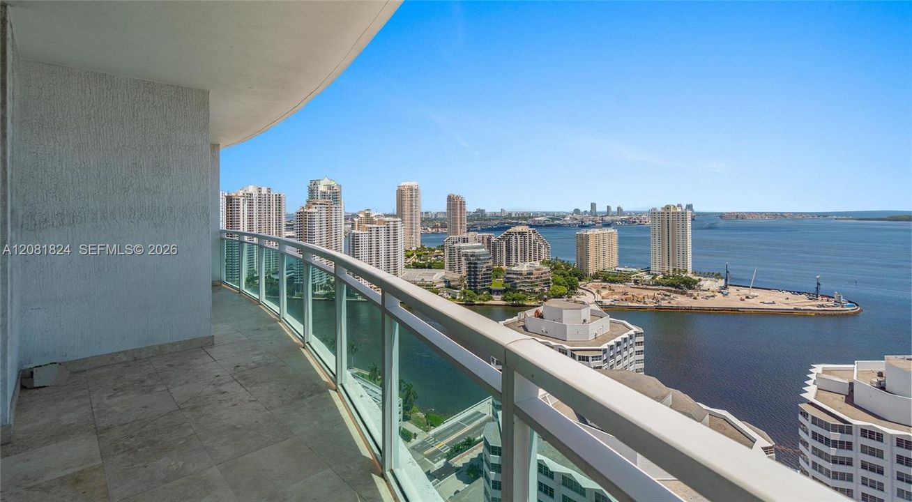 Direct Water views from your Spacious Balcony with room for outdoor furniture.