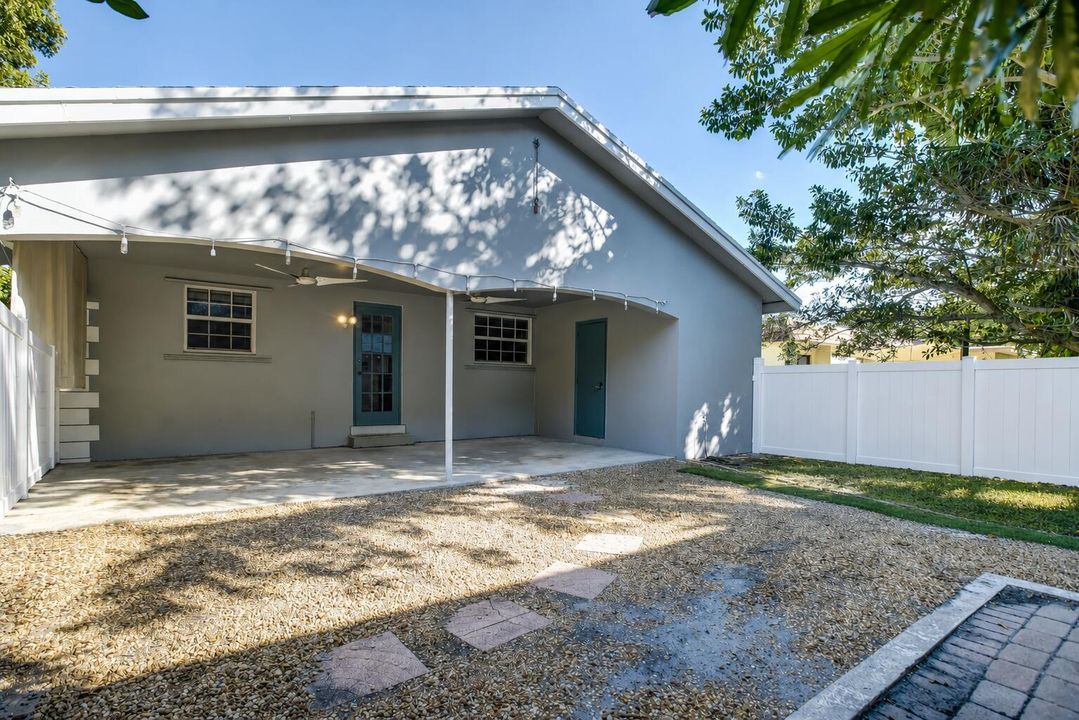 Rear of home white PVC