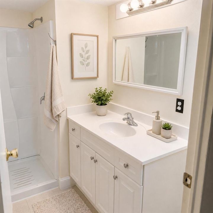AI staged full bath