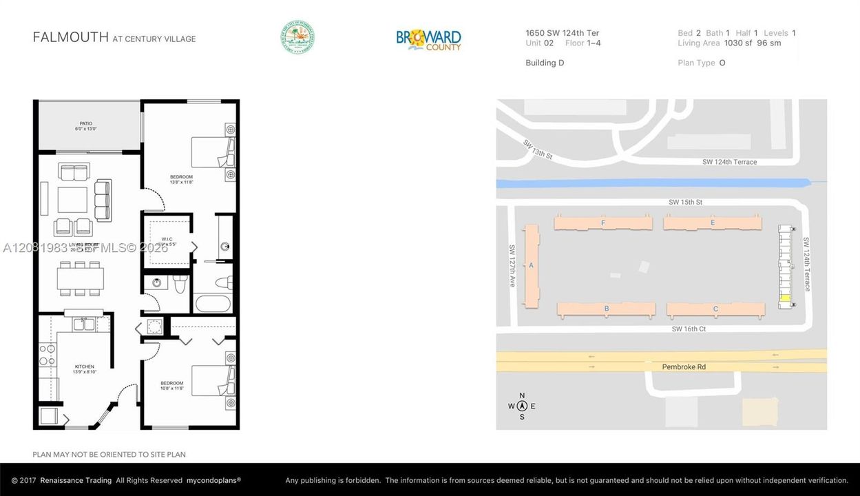 En Venta: $220,000 (2 camas, 1 baños, 1032 Pies cuadrados)