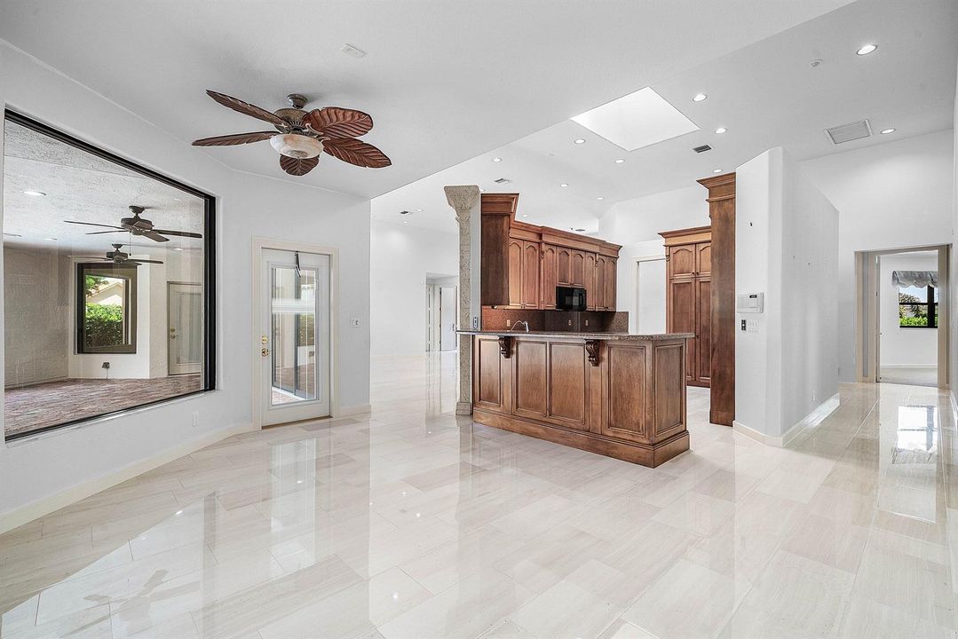 Family room of kitchen