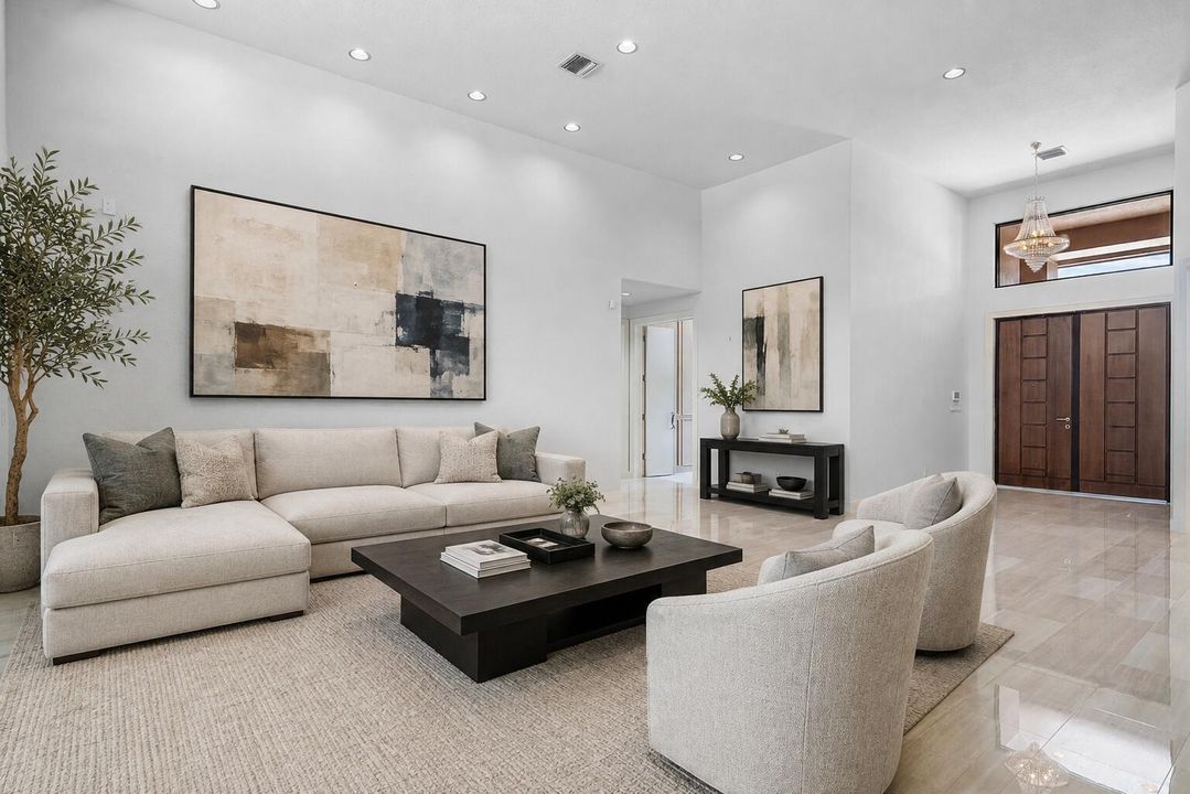 Living room staged