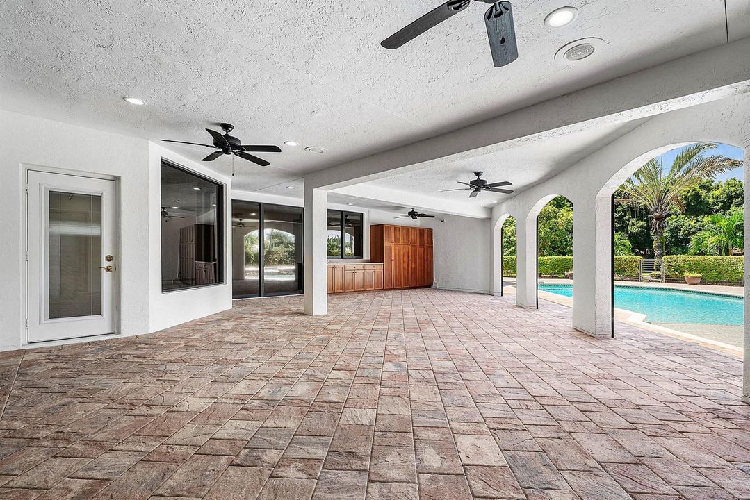 Huge covered patio area