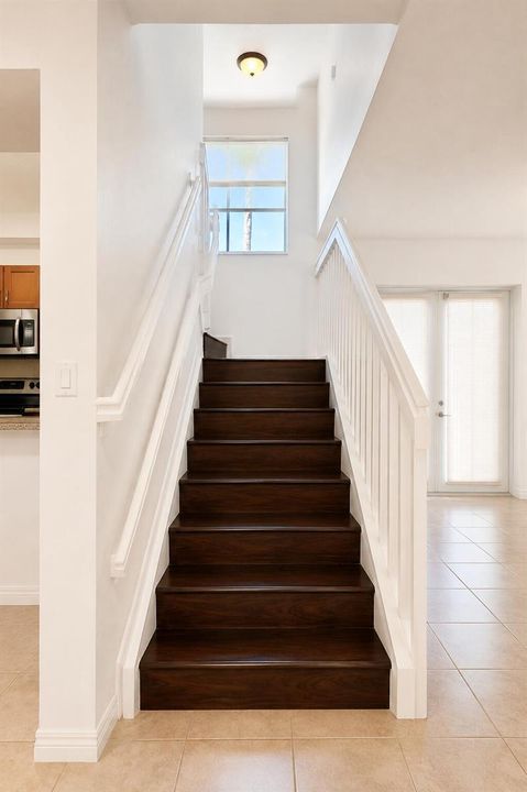 wooden stairs