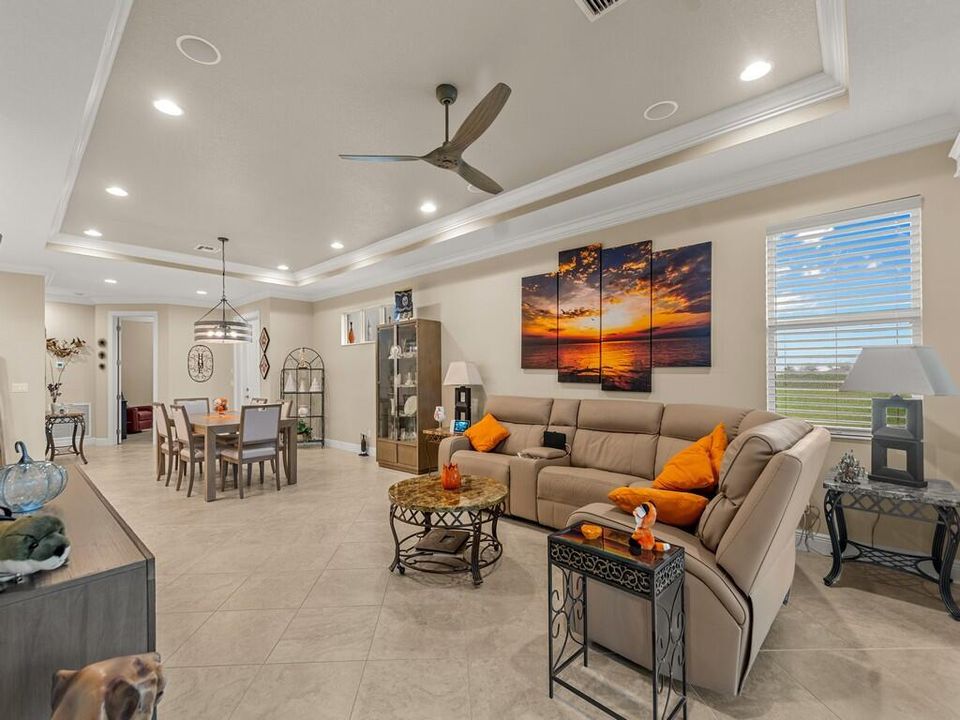 living area from back door
