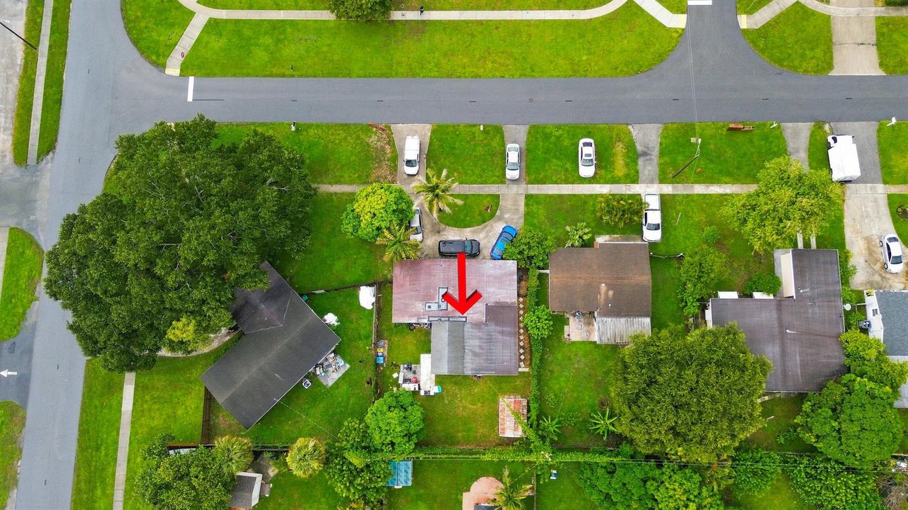 Aerial Home & Lot View