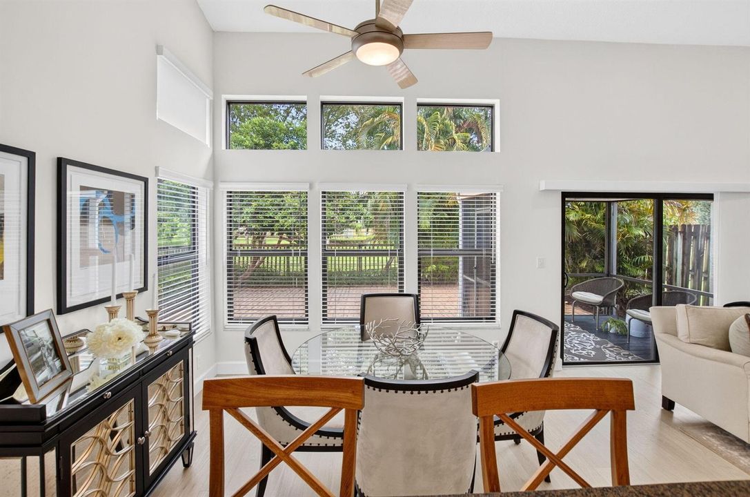 DINING ROOM WITH LAKE VIEWS