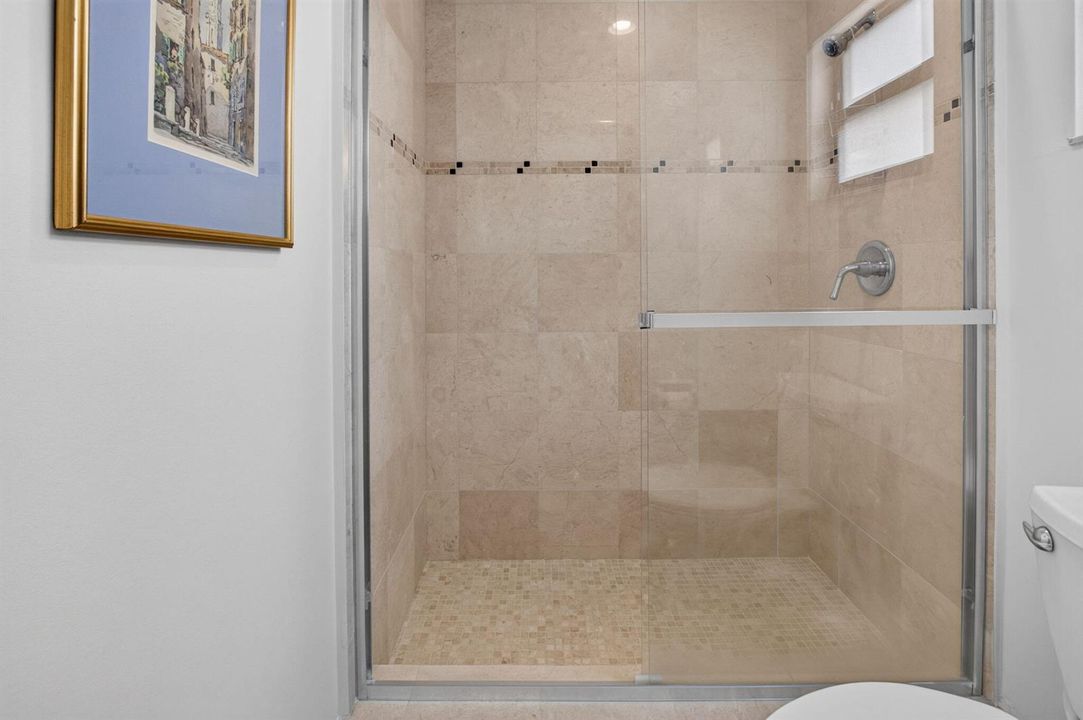FLOOR TO CEILING MARBLE SHOWER