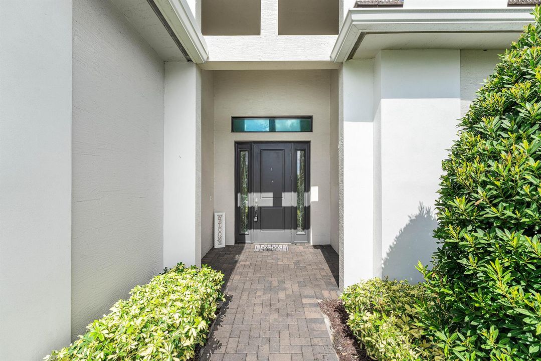 #4 Welcoming covered entry with an e