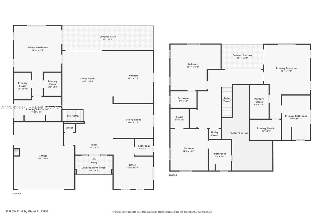 First & second floor layouts