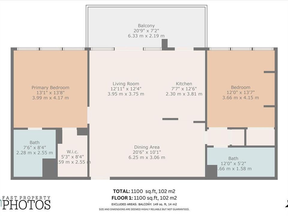 floor plan unit 1105